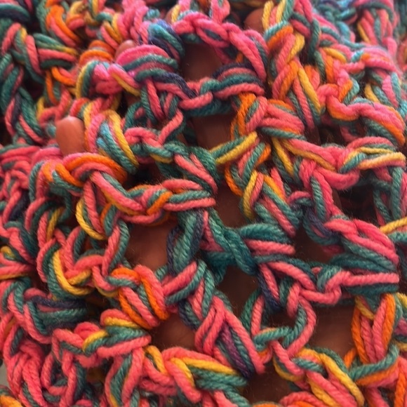 Colorful Open Stitch Crocheted Throw Blanket - Picture 7 of 7